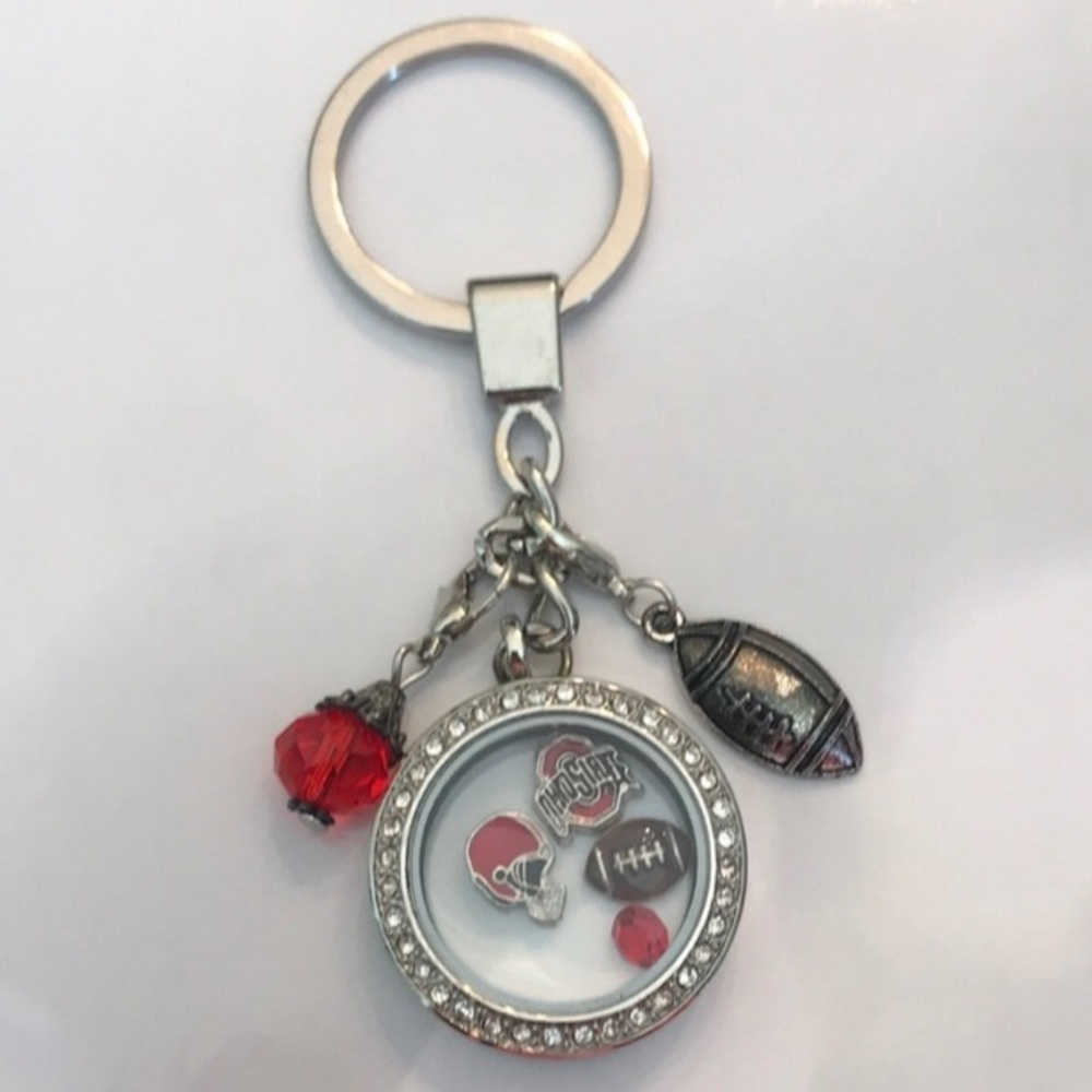 Ohio State Floating Charm Keychains
